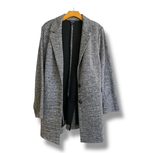 NEW TORRID STUDIO Double Knit Boyfriend Blazer Grey Plaid Size 2X TORRID 2 NWOT - Picture 10 of 17